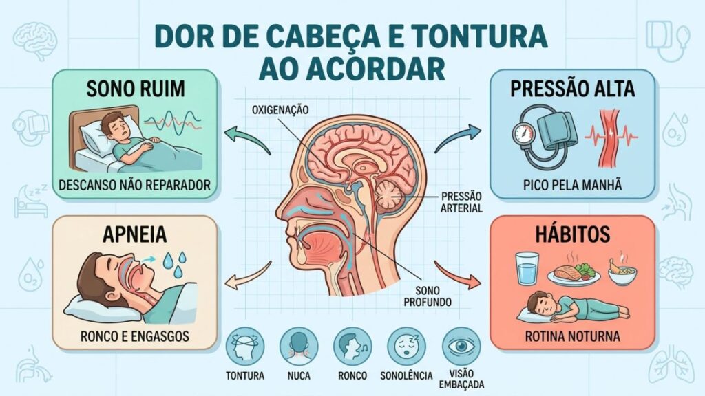 Sono ruim, pressão alta e apneia explicam sintomas matinais recorrentes.