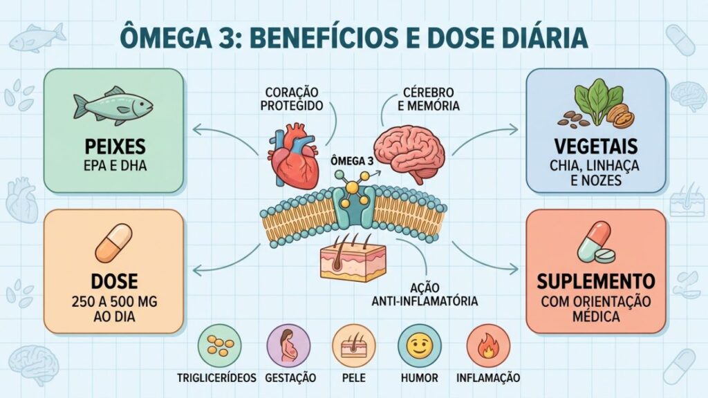 Fontes, dose e orientação profissional tornam o uso do ômega 3 seguro.