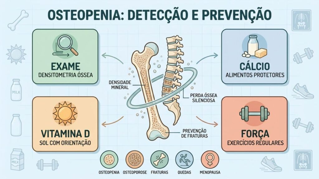 Exame, cálcio, vitamina D e força protegem a densidade óssea.