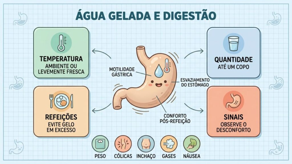 Temperatura, quantidade e sinais do corpo orientam a hidratação nas refeições.