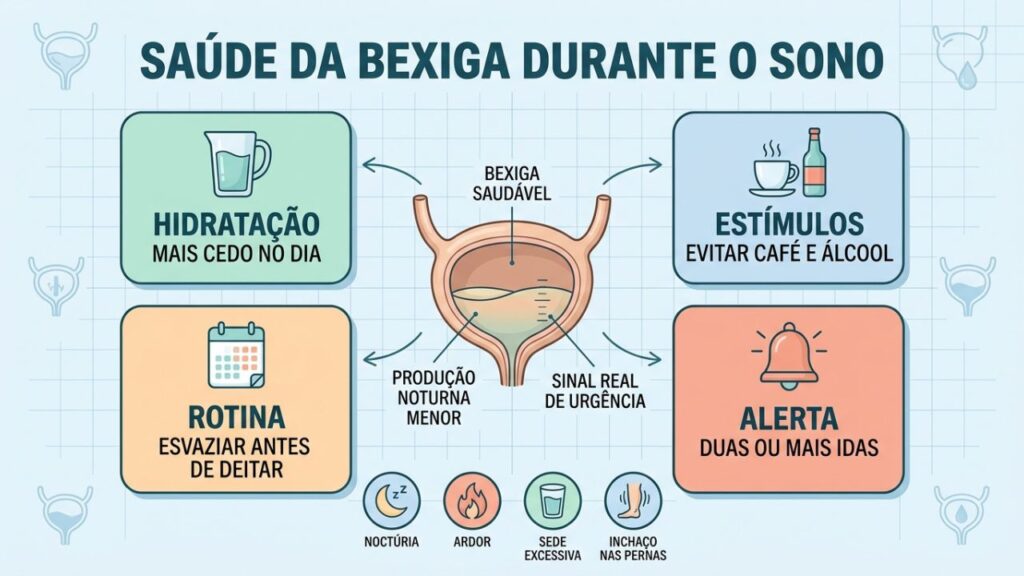 Quatro cuidados ajudam a proteger a bexiga e reduzir a noctúria.
