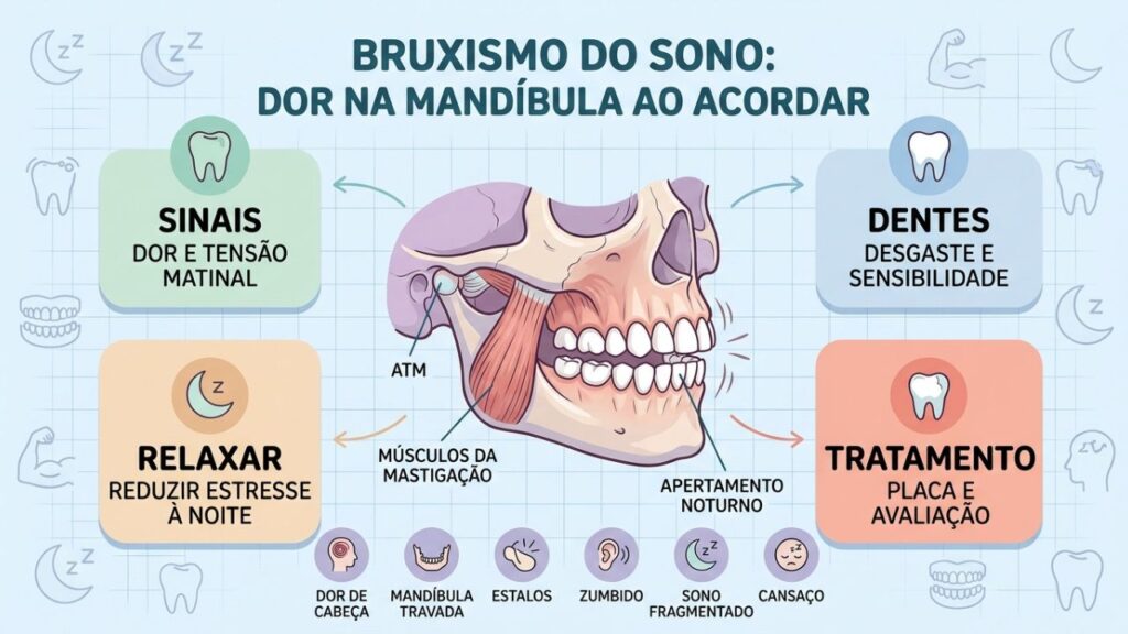 Sinais, desgaste dentário e tratamento orientam o cuidado com bruxismo.