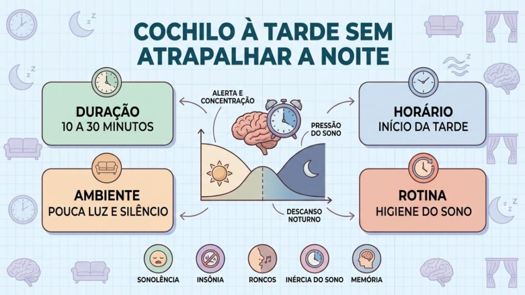 Duração, horário, ambiente e rotina definem o cochilo mais saudável.