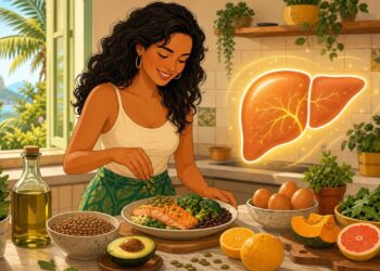 De quais nutrientes o fígado necessita para se regenerar completamente e em quais alimentos naturais eles são encontrados