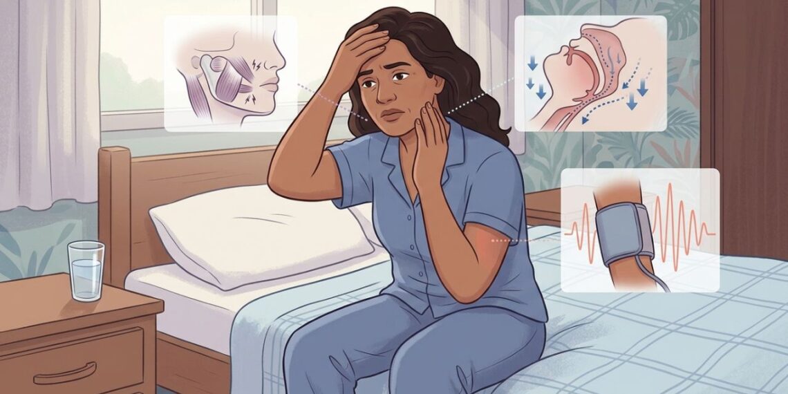 Acordar com dor de cabeça nem sempre é sono ruim e pode envolver bruxismo ou apneia