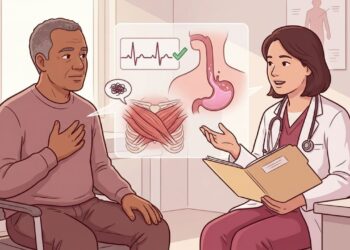 Dor no peito com exames normais nem sempre vem do coração e pode ter causas digestivas ou musculares