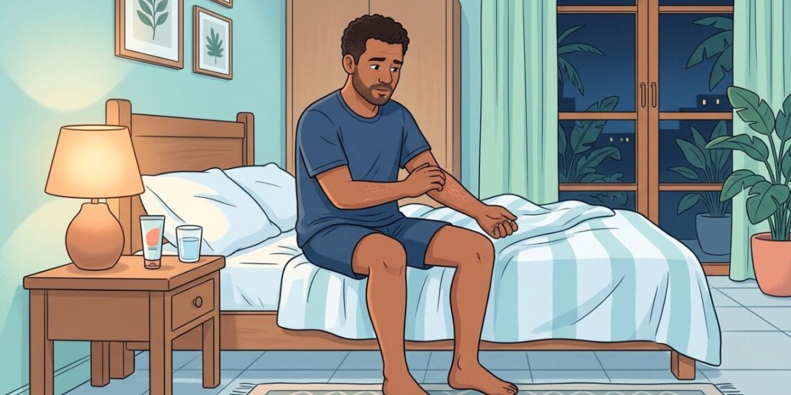 Coceira no corpo à noite pode ter relação com pele seca, alergias ou alterações internas