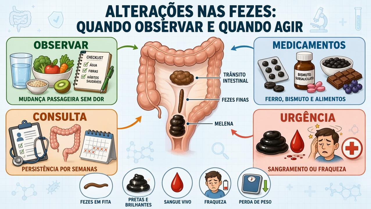 Infográfico resume observação, medicamentos, consulta rápida e sinais de urgência.