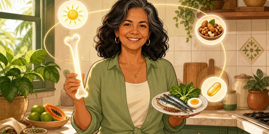 Fortalecer os ossos não depende apenas do cálcio, mas também de vitamina D, vitamina K2 e magnésio