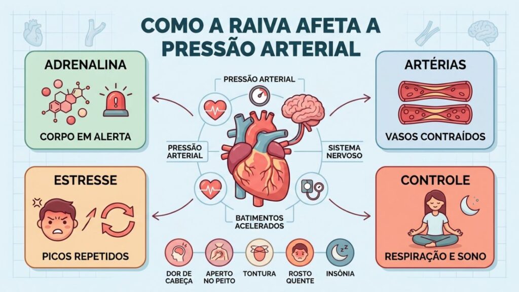 Quatro pilares explicam como a raiva afeta a saúde cardiovascular.