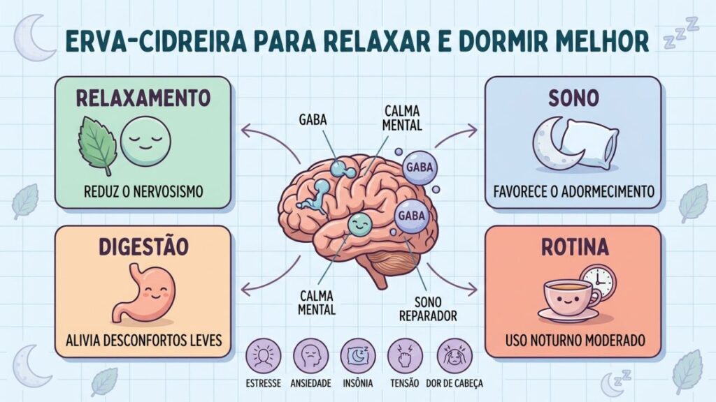 Quatro benefícios da erva-cidreira ajudam a acalmar corpo e mente.