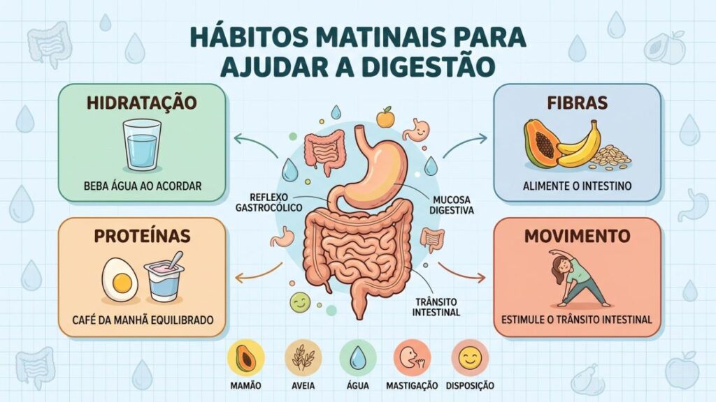 Quatro atitudes simples favorecem a digestão e o trânsito intestinal.