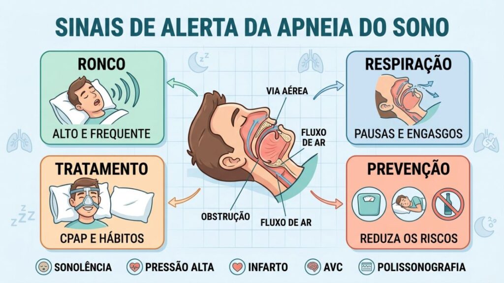 Reconheça os sinais da apneia, fatores de risco e formas de tratamento.