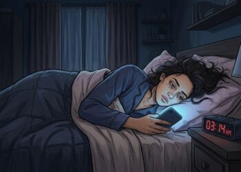 A dificuldade de dormir não se deve apenas à ansiedade, mas também ao uso de telas e luz azul antes de deitar