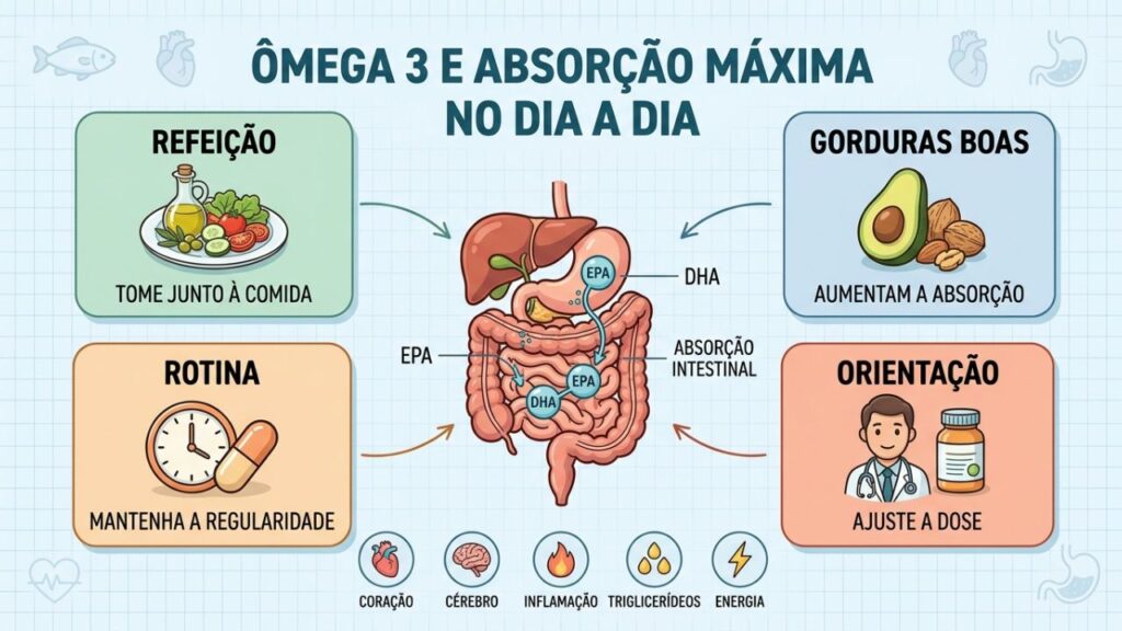 Quatro estratégias ajudam a maximizar a absorção diária do ômega-3.