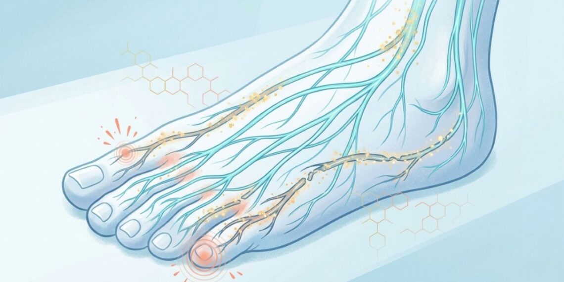 Formigamento frequente nos pés não é só cansaço: pode ser um sinal de açúcar alto no sangue
