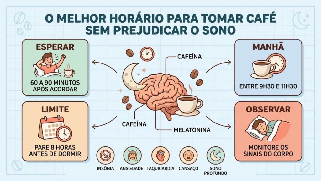 Quatro estratégias para consumir café no horário certo e dormir melhor.