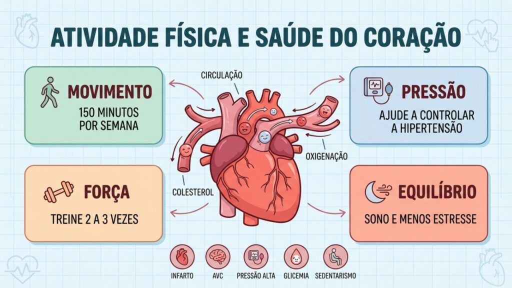 Quatro pilares do movimento ajudam a proteger o coração ao longo da vida.