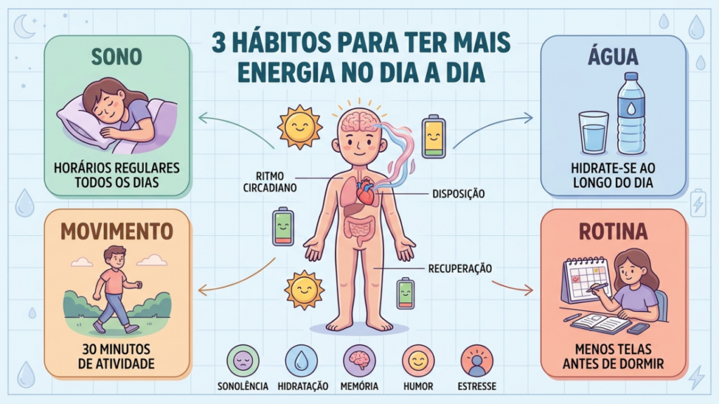 Quatro pilares simples aumentam a energia e melhoram o bem-estar.