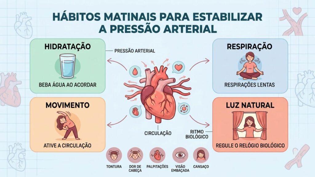 Quatro atitudes simples favorecem uma manhã mais equilibrada para o coração.
