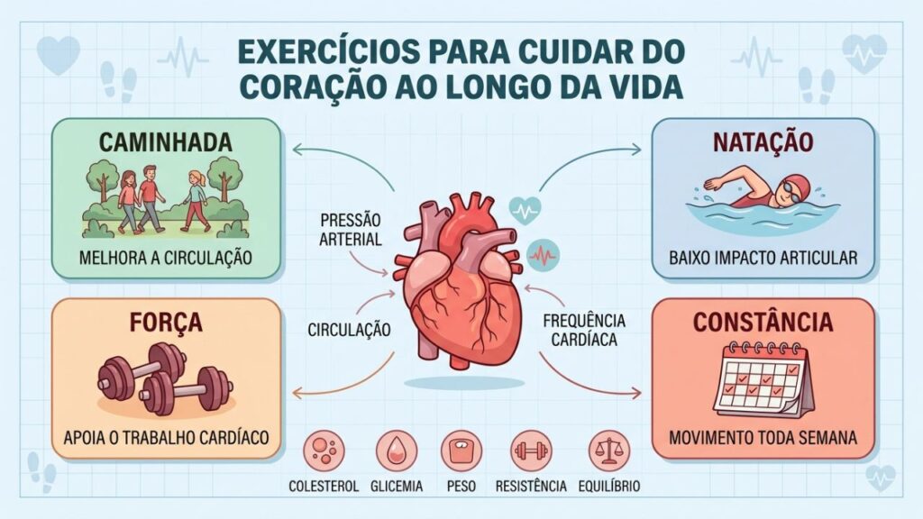 Quatro pilares ajudam a proteger o coração e melhorar a saúde cardiovascular.
