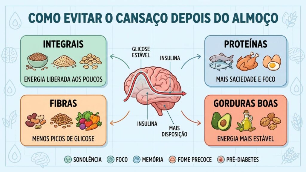 Quatro pilares alimentares mantêm a glicemia estável e melhoram a disposição diária.