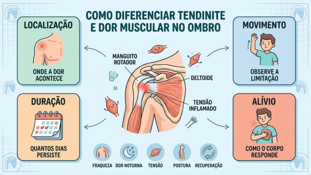 Quatro critérios simples para identificar a origem da dor no ombro.
