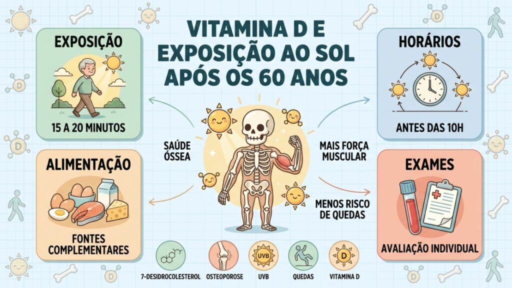 Exposição solar, alimentação e exames ajudam a preservar a vitamina D.