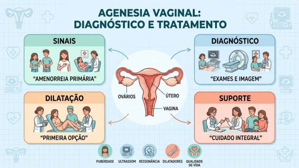 Diagnóstico, tratamento e suporte multidisciplinar na agenesia vaginal e síndrome de Rokitansky.