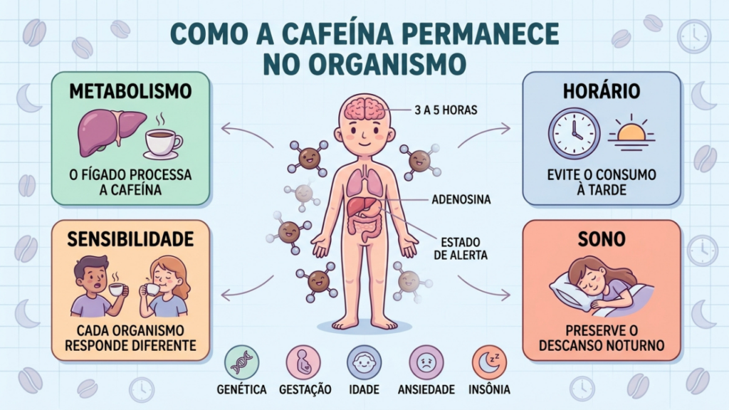 Quatro fatores influenciam como a cafeína afeta o organismo e o descanso.