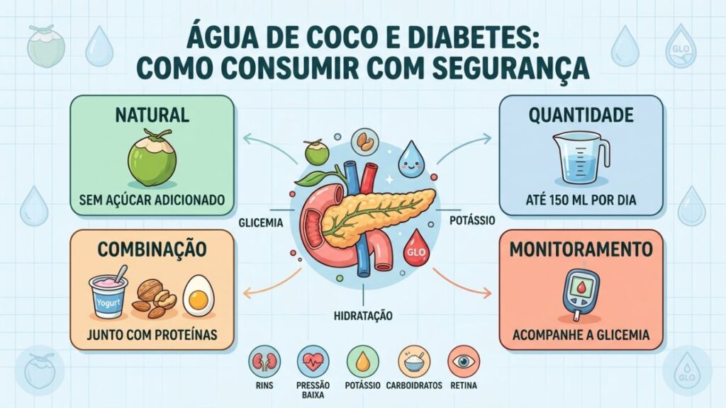 Quatro cuidados ajudam a incluir a água de coco com segurança.