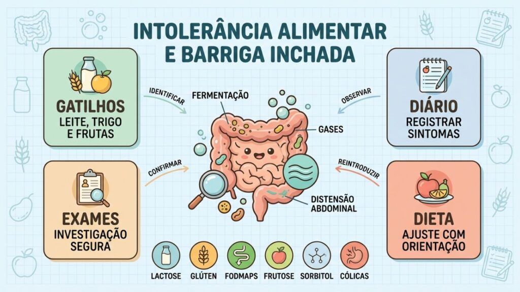 Gatilhos, diário, exames e dieta orientada ajudam a controlar o inchaço.