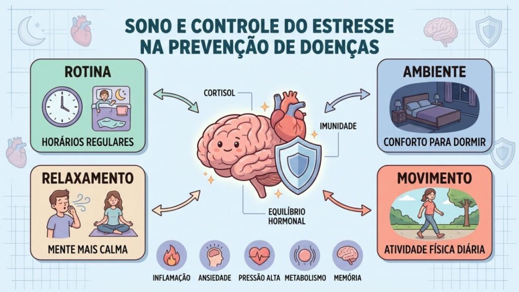 Rotina, ambiente, relaxamento e movimento favorecem saúde duradoura.