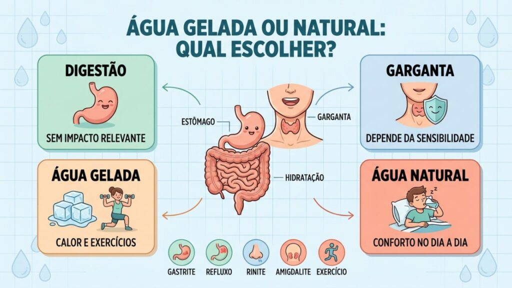 Quatro situações ajudam a decidir a melhor temperatura da água diariamente.