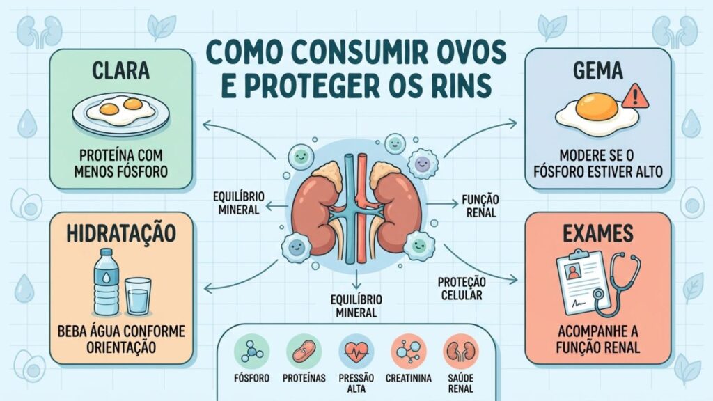 Quatro cuidados ajudam a incluir ovos na dieta e proteger os rins.