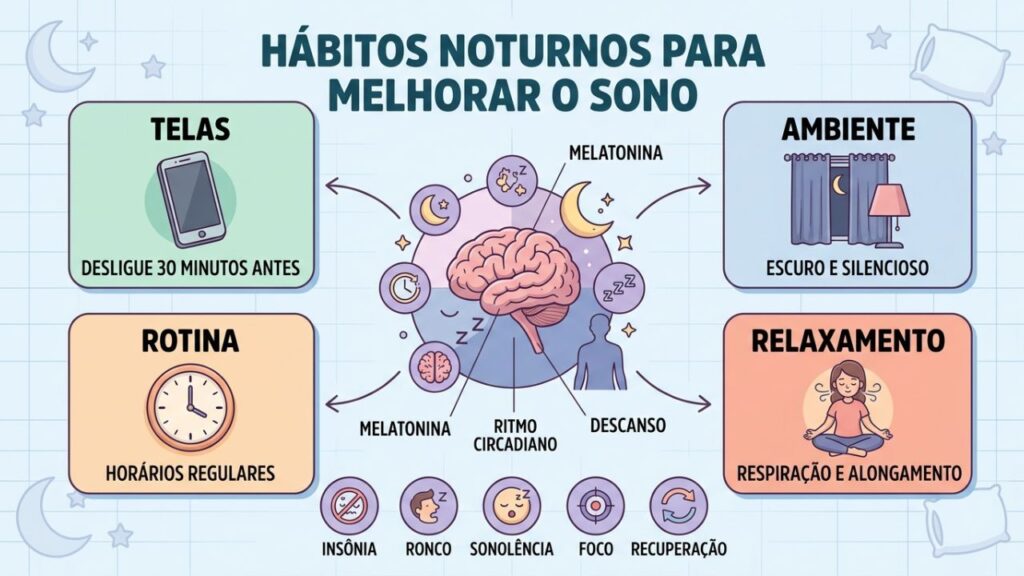 Quatro atitudes noturnas favorecem um sono mais profundo e reparador.
