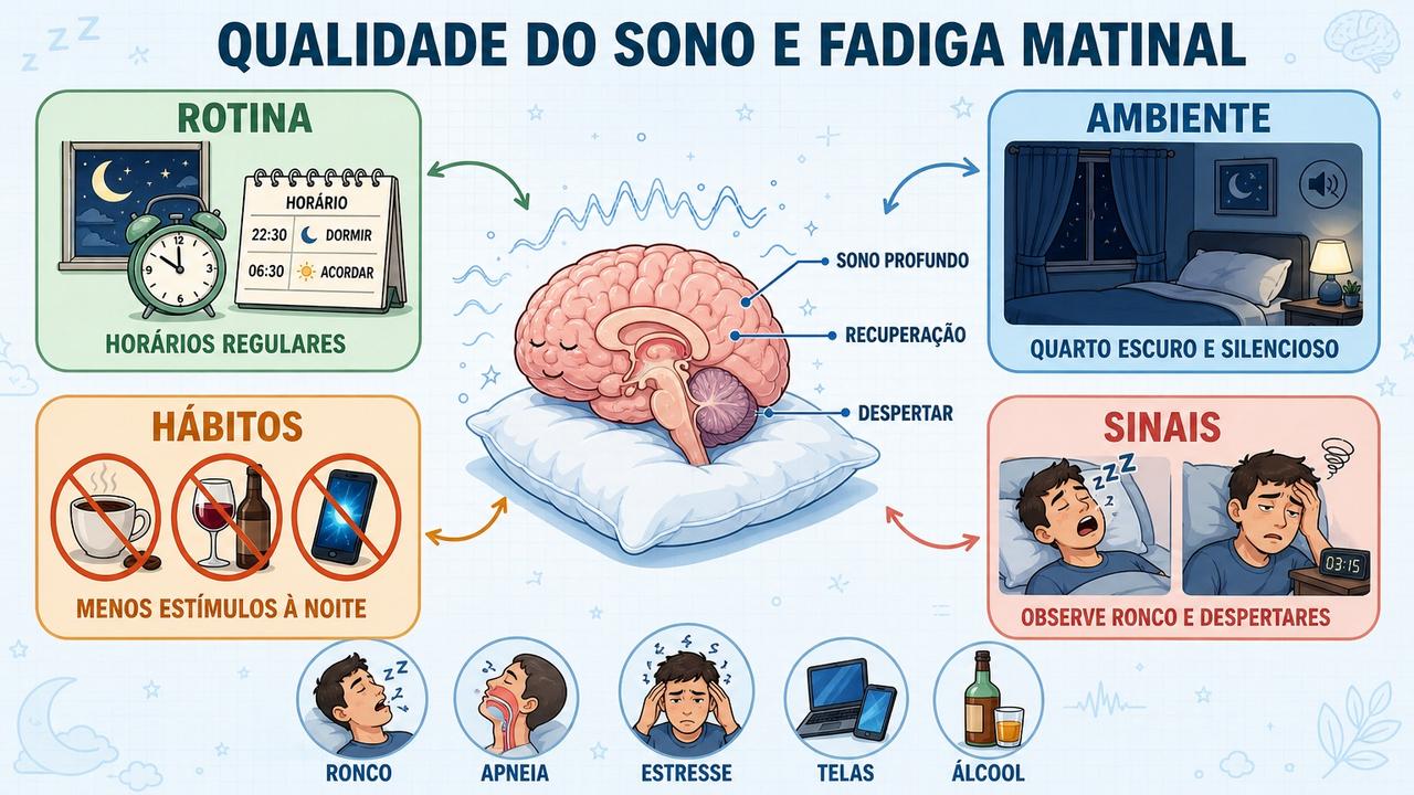 Rotina, ambiente, hábitos e sinais ajudam a entender a fadiga matinal.