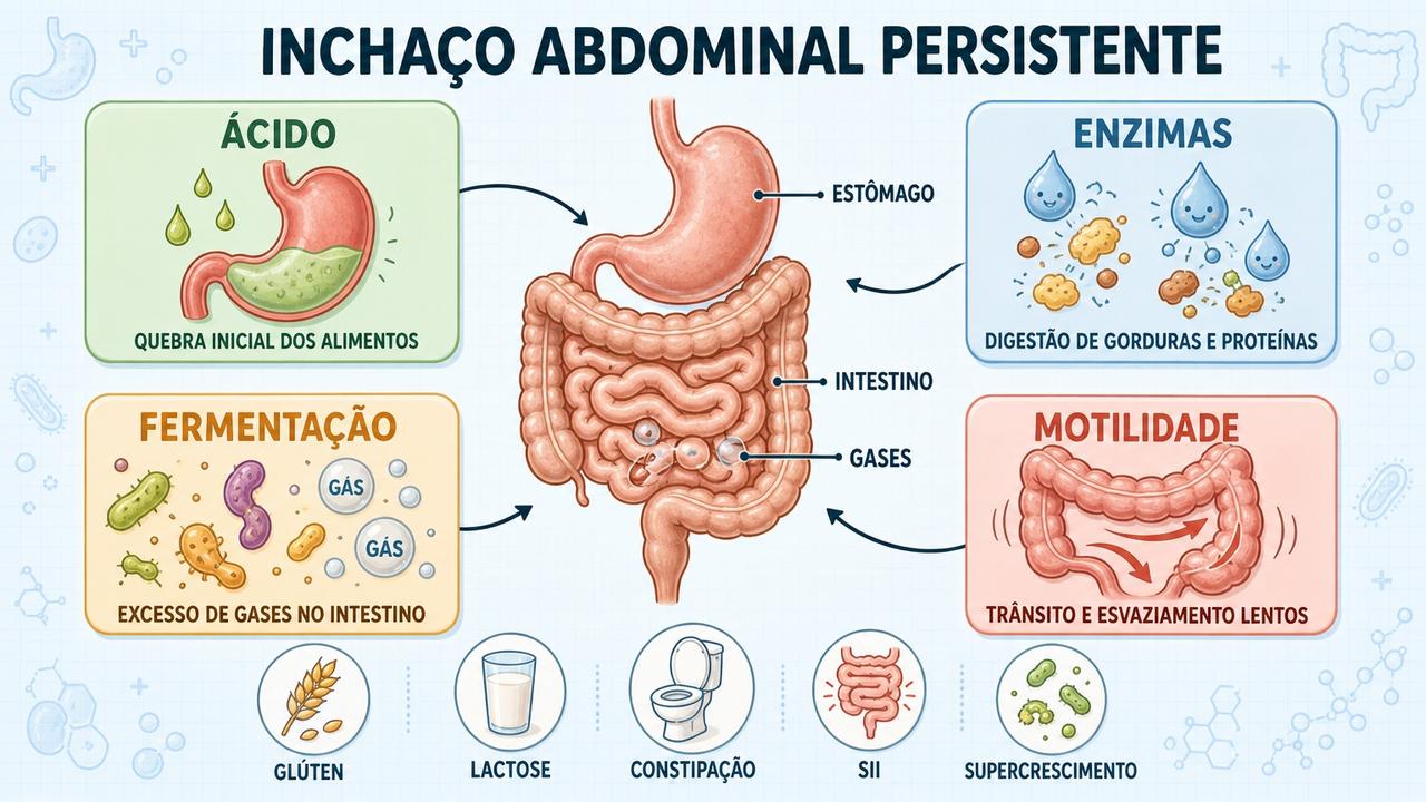 Ácido, enzimas, fermentação e motilidade explicam diferentes causas do estufamento persistente.