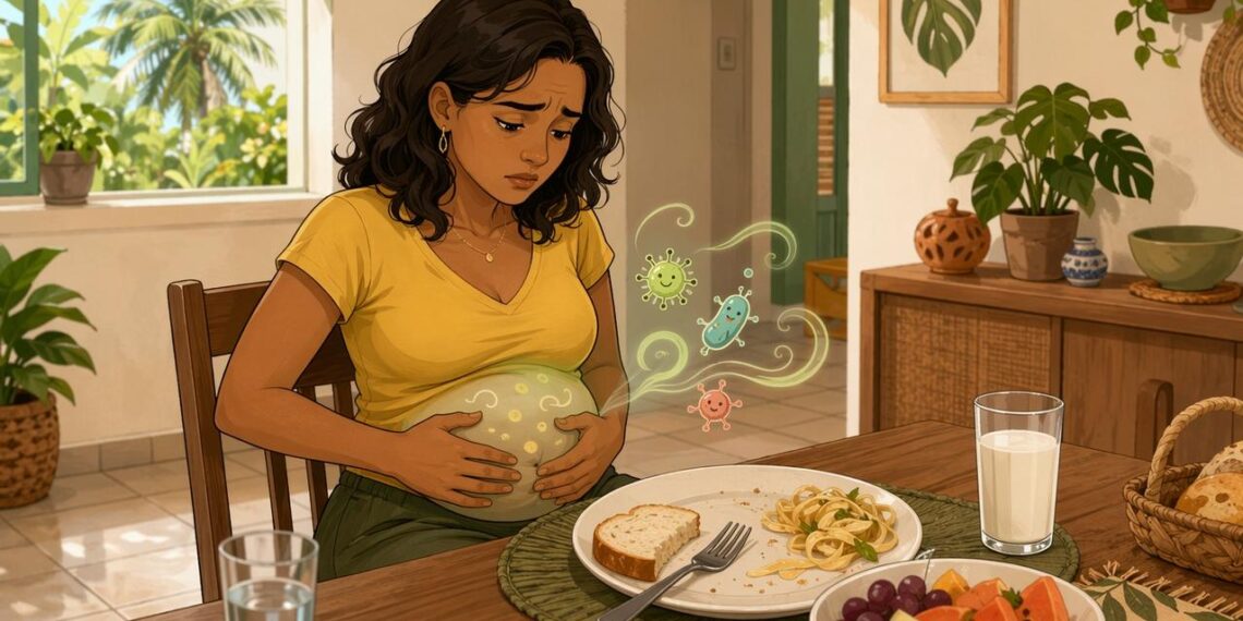 O inchaço logo após as refeições nem sempre é intolerância ao glúten — pode ser supercrescimento bacteriano no intestino delgado