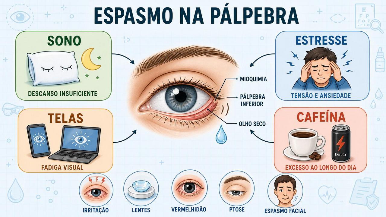 Sono, estresse, telas e cafeína estão entre os principais gatilhos.