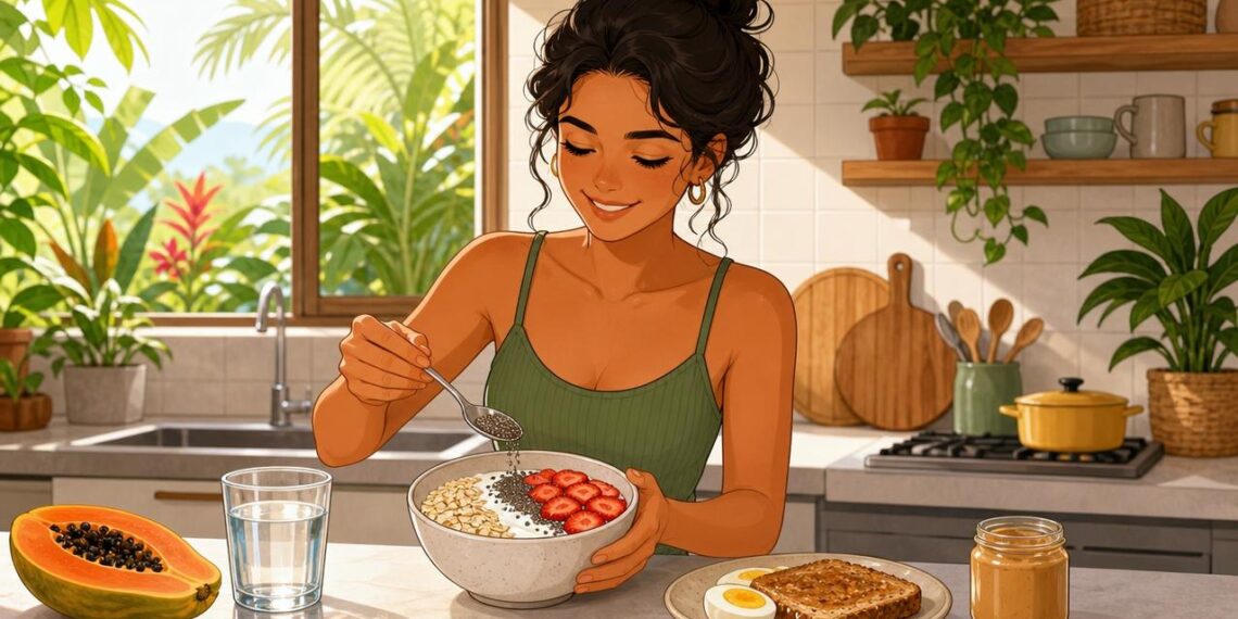 O que comer no café da manhã para manter a glicemia estável até o almoço: cinco combinações com respaldo nutricional
