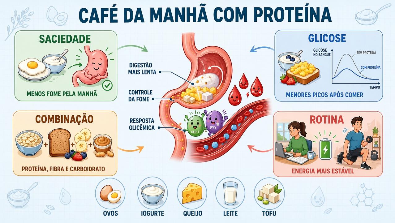 Proteína, glicose, combinação e rotina formam os pilares desse desjejum estratégico.
