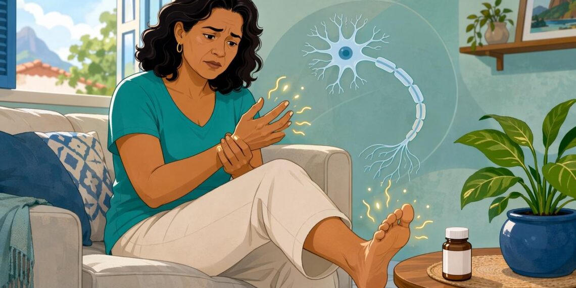 Qual deficiência de vitamina pode causar formigamento e dormência nas mãos e nos pés