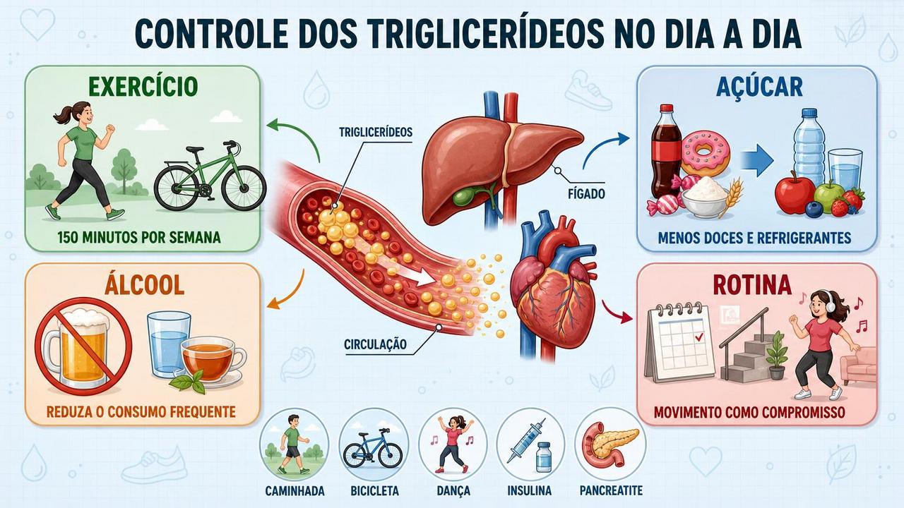 Exercício, menos açúcar, menos álcool e rotina ativa ajudam no controle.