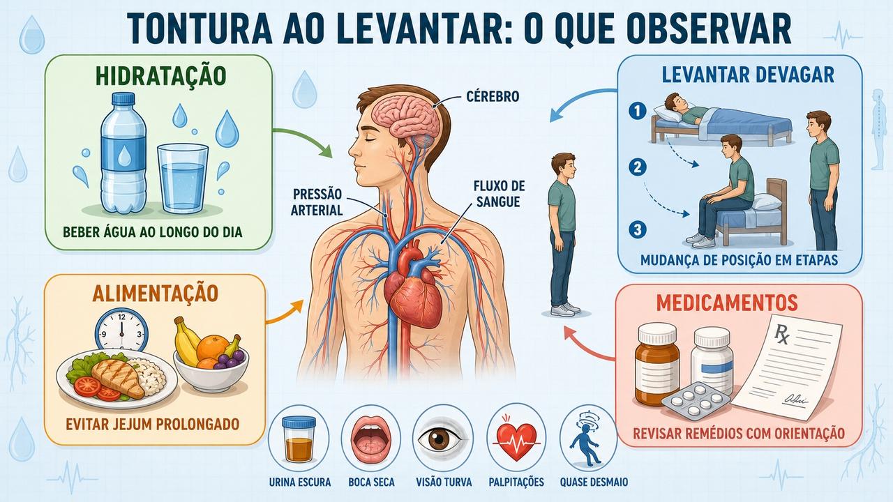 Hidratação, postura, alimentação e revisão de remédios ajudam a prevenir episódios.