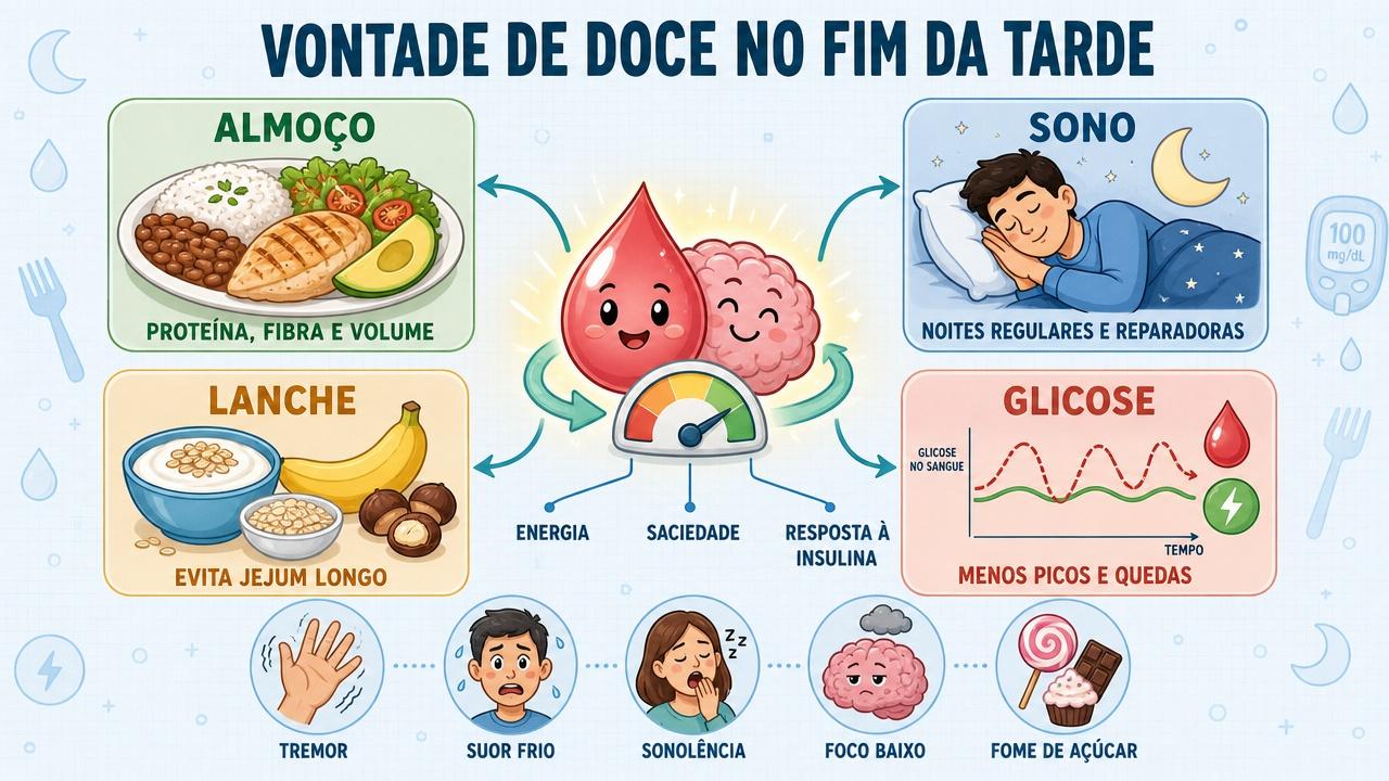 Sono, almoço, lanche e glicose formam os pilares do controle da fome.