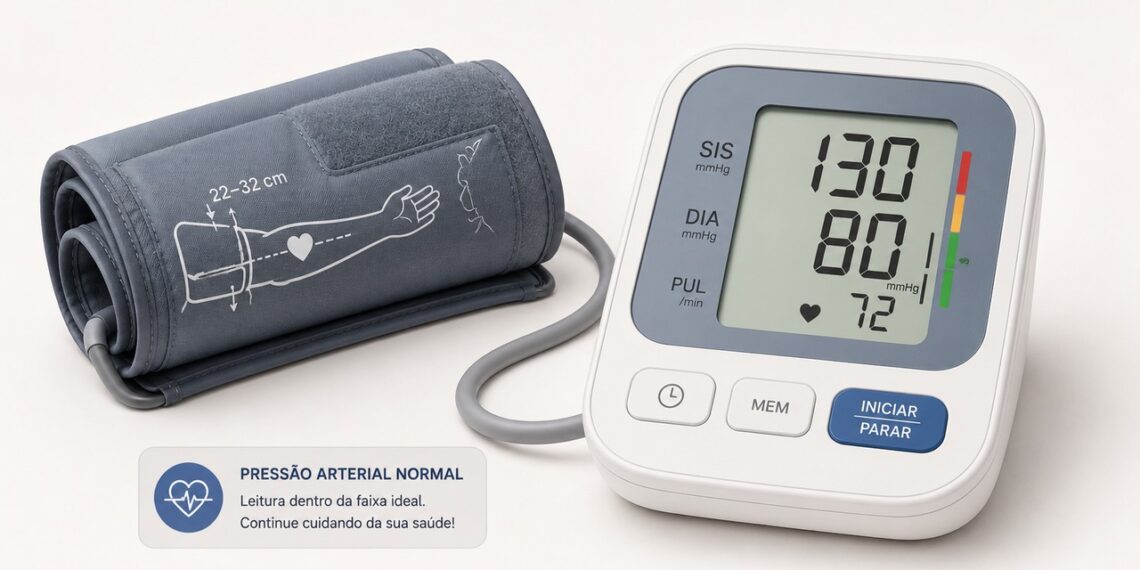 A nova meta de pressão abaixo de 130/80 mmHg busca reduzir riscos para órgãos vitais.