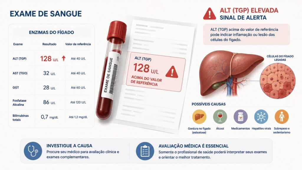 Enzimas hepáticas alteradas em exame de rotina podem acender o alerta para gordura no fígado.