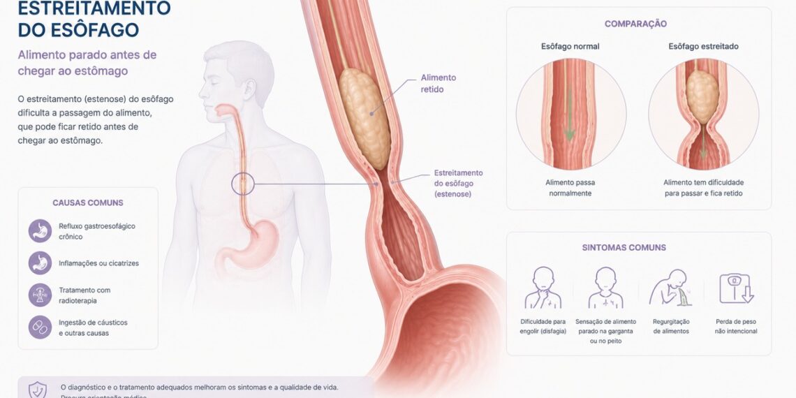 Dificuldade para engolir que piora pode indicar resistência à passagem do alimento pelo esôfago.