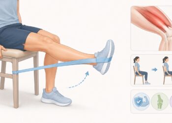 Treino de força moderado e progressivo pode melhorar dor e função no joelho.